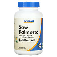Гортензия Nutricost, Saw Palmetto, 500 mg, 120 Capsules Доставка від 14 днів - Оригинал