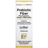 Пребиотическое волокно (инулин) California Gold Nutrition, пребиотическая клетчатка, куркума, имбирь и