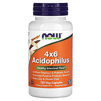 Ацидофилин NOW Foods, 4x6 Acidophilus, 120 Veg Capsules Доставка від 14 днів - Оригинал