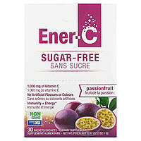 Препарат с витамином С Ener-C, Витамин C, мультивитаминный напиток, маракуйя без сахара, 1,000 мг, 30