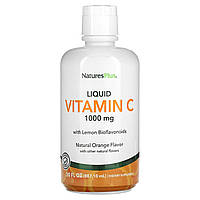 Препарат с витамином С NaturesPlus, Liquid Vitamin C, Natural Orange, 1,000 mg, 30 fl oz (887.10 ml) Доставка