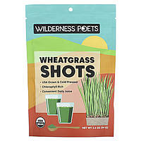 Пагони пшениці Wilderness Poets, Organic Wheatgrass Shots, 3.5 oz (99 g), оригінал. Доставка від 14 днів