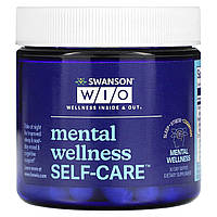 Препарат для памяти и когнитивных функций Swanson WIO, Mental Wellness Self-Care, 30 Capsules Доставка від 14