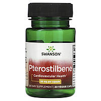 Ресвератрол Swanson, Птеростильбен, 50 мг, 30 вегетарианских капсул Доставка від 14 днів - Оригинал