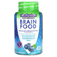 Препарат для памяти и когнитивных функций VitaFusion, жевательные конфеты для мозга, черника, 50 жевательных