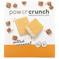 Спортивные батончики BNRG, Power Crunch Protein Energy Bar, Original, Salted Caramel, 12 батончиков, 1,4 унции