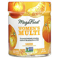 Женские мультивитамины MegaFood, мультивитамины для женщин, со вкусом мандарина, 60 жевательных мармеладок