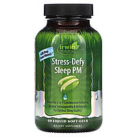 Снотворное Irwin Naturals, Stress-Defy Sleep PM, средство для спокойного сна, 50 капсул с жидкостью Доставка