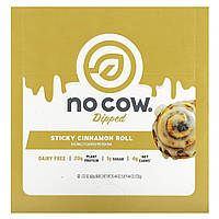 Спортивные батончики No Cow, Dipped Protein Bar, Sticky Cinnamon Roll, 12 батончиков, 2,12 унции (60 г) каждый