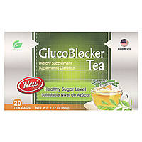 Формула поддержки крови Longreen Corporation, Чай GlucoBlocker, отборная гимнема, 20 чайных пакетиков, 2,12