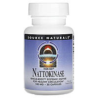 Наттокиназа Source Naturals, NSK-SD Nattokinase, 100 мг, 30 капсул Доставка від 14 днів - Оригинал