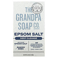 Мыло для лица Grandpa Soap Co., мыло для лица и тела, глубокая очистка, английская соль, 4,25 унции (120 г)