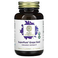 Екстракт з кісточок винограду Pure Synergy, Super Pure Grape Seed, Organic Extract, 60 Capsules, оригінал. Доставка від 14 днів