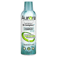 Комплекс вітамінів групи B Aurora Nutrascience, Mega-Liposomal B-Complex+, Organic Fruit, 16 fl oz (480 ml), оригінал. Доставка