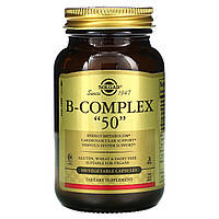 Комплекс витаминов группы B Solgar, комплекс В "50", 100 вегетарианских капсул Доставка від 14 днів - Оригинал