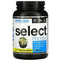 Сывороточный белок PEScience, Select Protein, шоколадный кекс с глазурью, 31,9 унции (905 г) Доставка від 14