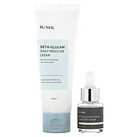 Корейское увлажняющее средство iUNIK, Beta-Glucan Edition Skin Care Set, Cream & Mini Serum, 2 Piece Set