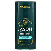 Дезодорант Jason Natural, Men&#x27;s, Deodorant, Ocean Minerals + Eucalyptus, 2.5 oz (71 g), оригінал. Доставка від 14 днів