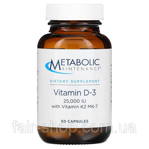 Витамин D-2 Metabolic Maintenance, витамин D3 с витамином К2 MK-7, 625 ...