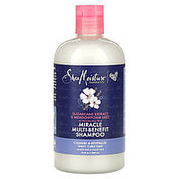 Шампунь для волос SheaMoisture, Miracle Multi-Benefit Shampoo, Wavy, Curly Hair, Sugarcane Extract &