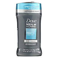 Дезодорант Dove, Men+Care, Clean Comfort, Antiperspirant Deodorant, 2 Pack, 2.7 oz (76 g) Each Доставка від 14