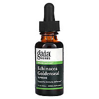Гортензия Gaia Herbs, Echinacea Goldenseal Supreme, 1 фл. унция (30 мл) Доставка від 14 днів - Оригинал