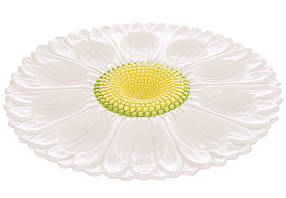 Підставка керамічна для 10 яєць "Ромашка" D26.5*2.5см., в упаковці 2шт. (928-023)