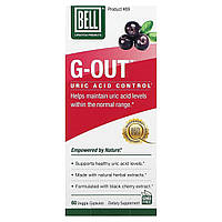 Препарат для детоксикации Bell Lifestyle, G-Out, Uric Acid Control, 60 Veggie Capsules Доставка від 14 днів -