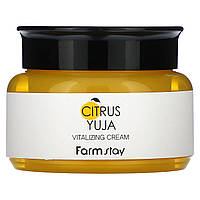 Корейское увлажняющее средство Farmstay, Citrus Yuja, Vitalizing Cream, 3.52 oz (100 g) Доставка від 14 днів -