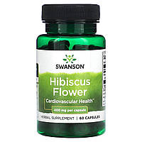 Гортензия Swanson, цветки гибискуса, 400 мг, 60 капсул Доставка від 14 днів - Оригинал