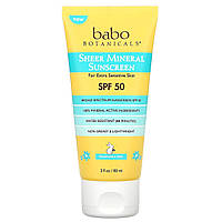 Солнцезащитное средство для тела Babo Botanicals, Sheer Mineral Sunscreen SPF 50, Fragrance Free, 3 fl oz (89