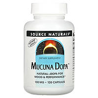 Гортензия Source Naturals, Mucuna Dopa, 100 мг, 120 капсул Доставка від 14 днів - Оригинал