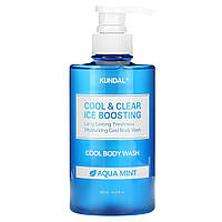 Гель для душа Kundal, Cool & Clear Ice Boosting, Cool Body Wash, Aqua Mint, 16.9 fl oz (500 ml) Доставка від