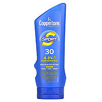 Солнцезащитное средство для тела Coppertone, Sport , Sunscreen Lotion, 4-In-1 Performance, SPF 30, 7 fl oz