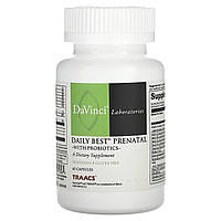 Мультивитамины для мам DaVinci Laboratories of Vermont, Daily Best Prenatal с пробиотиками, 60 капсул Доставка