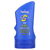 Солнцезащитное средство для тела Coppertone, Sport, Sunscreen Lotion, 4-In-1 Performance, SPF 30, 3 fl oz (89