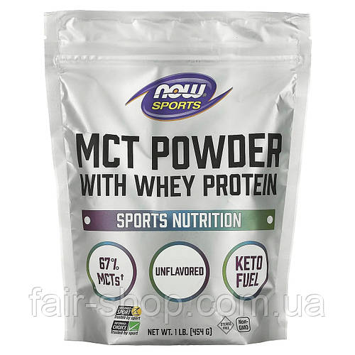 Изолят сывороточного протеина NOW Foods, Sports, MCT Powder with Whey ...