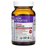 Витамин D-2 New Chapter, Ферментированный витамин D3, 2,000 МЕ, 90 вегетарианских таблеток Доставка від 14