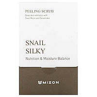 Корейское увлажняющее средство Mizon, Snail Silky, Peeling Scrub, Fragrance Free, 40 Packets, 7.0 oz (5 g)