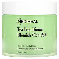Салфетки для лица Mediheal, Tea Tree Biome Blemish Cica Pad, 70 Pads (170 ml) Доставка від 14 днів - Оригинал