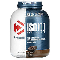 Изолят сывороточного протеина Dymatize, ISO100 Hydrolyzed, 100% Whey Protein Isolate, Fudge Brownie, 5 lb (2.3