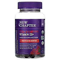 Витамин D-2 New Chapter, витамин D3, поддержка сил, ягодная смесь, 60 жевательных таблеток со вкусом Доставка