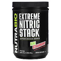 Стимулятор NutraBio, Extreme Nitric Stack, Kiwi Strawberry, 1.38 lb (624 g) Доставка від 14 днів - Оригинал