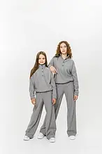 Костюм для дівчинки 158 Newgen 23К03-036/037 "Сьюзен" молочно-сірий