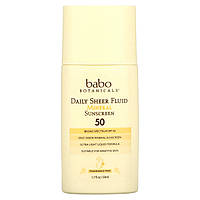 Солнцезащитное средство для детей Babo Botanicals, Daily Sheer Fluid Mineral Sunscreen 50, Fragrance Free ,