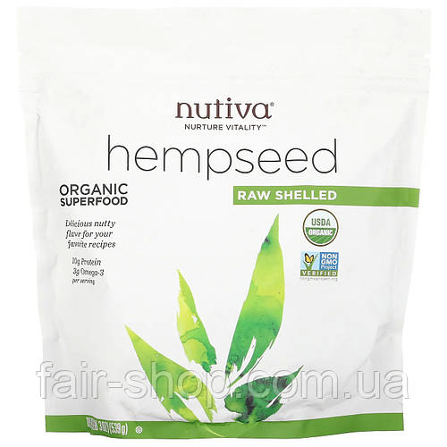 Гортензия Nutiva, Органические суперпродукты, сырое шелушенное ...