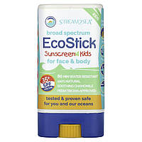 Солнцезащитное средство для детей Stream2Sea, EcoStick Sunscreen 4 Kids, SPF 35+, Fragrance Free, 0.5 oz (16