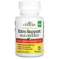 Женское гормональное средство 21st Century, Женское здоровье, Estro Support Max Energy, 30 таблеток Доставка