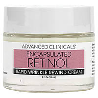 Ночное увлажняющее средство Advanced Clinicals, Encapsulated Retinol, Rapid Wrinkle Rewind Cream, Fragrance
