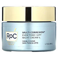 Ночное увлажняющее средство RoC, Multi Correxion, Even Tone + Lift, Night Cream , 1.7 oz (48 g) Доставка від